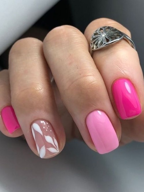 short hot pink nails - hot pink nail polish