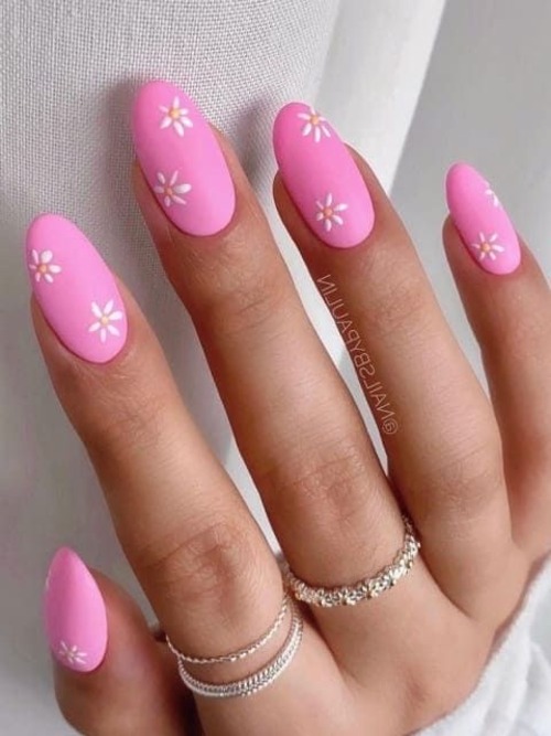 short hot pink nails - hot pink nails with glitter