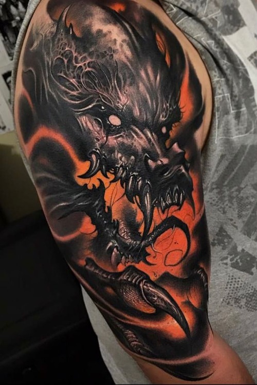 japanese dragon tattoo arm - best dragon tatto arm