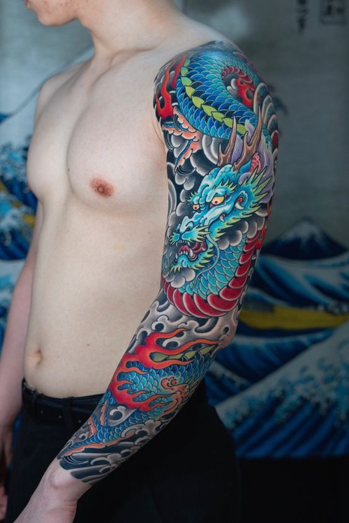 japanese dragon tattoo arm - japanese dragon tattoo arm sleeve