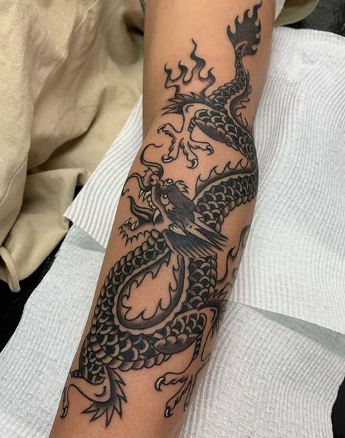 japanese dragon tattoo arm - japanese dragon tattoo female