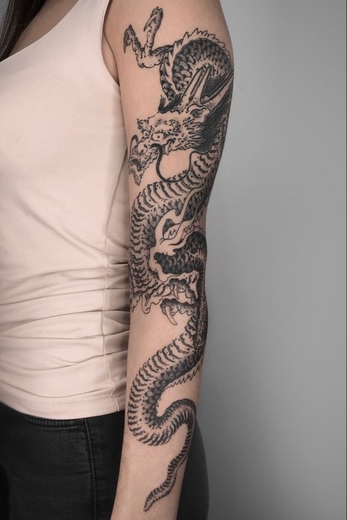 japanese dragon tattoo arm - japanese dragon tattoo forearm
