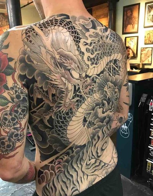 japanese dragon tattoo back - dragon tattoo back meaning