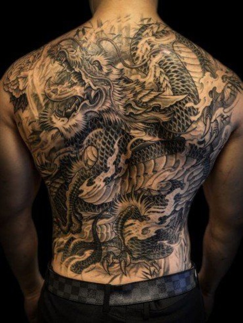 japanese dragon tattoo back - japanese dragon tattoo back male