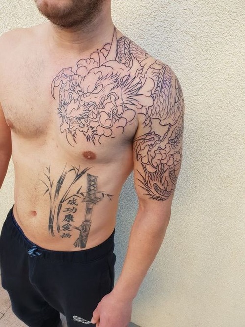 japanese dragon tattoo sleeve - best dragon tatto sleeve