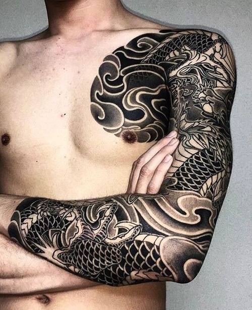 japanese dragon tattoo sleeve - japanese dragon tatto sleeve meaning