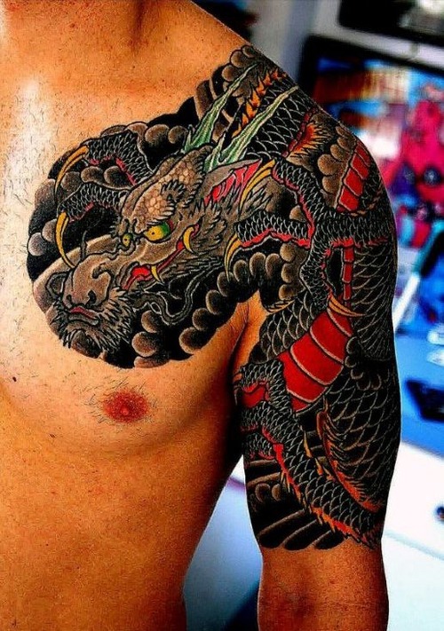 japanese dragon tattoo sleeve - japanese dragon tattoo sleeve designs