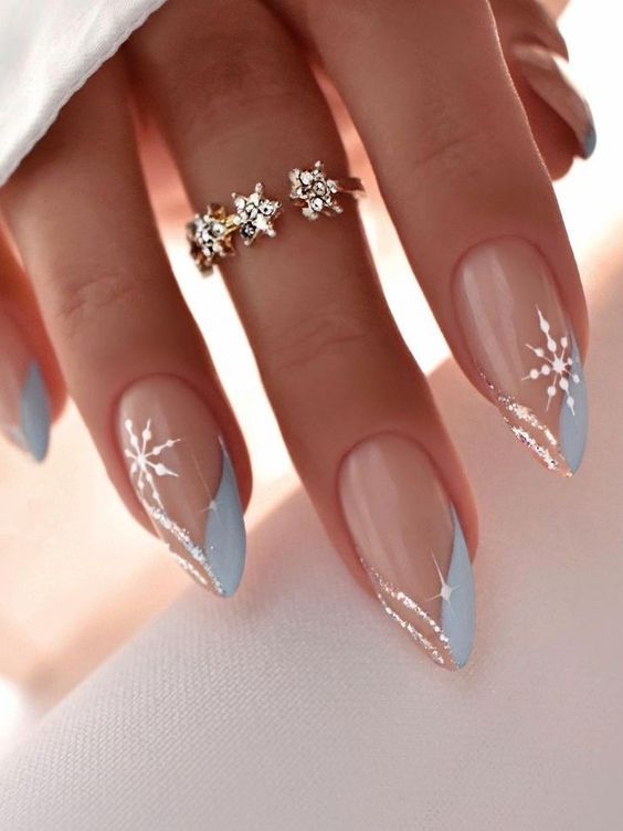 snowflake winter nails