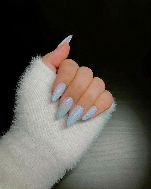 blue winter wonderland nails - best winter wonderland nails