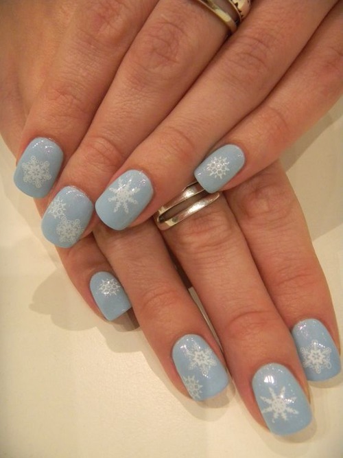 blue winter wonderland nails - perfect blue winter wonderland nails