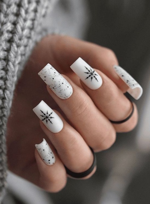 white winter wonderland nails - white winter wonderland nails short