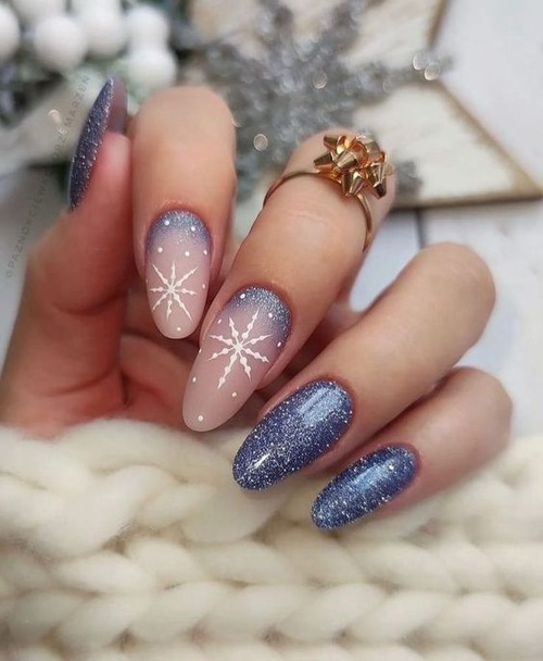winter wonderland nail ideas - christmas nails