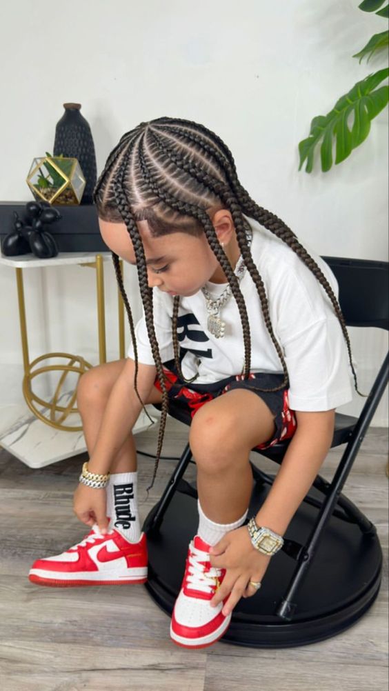braids for boys with long hair