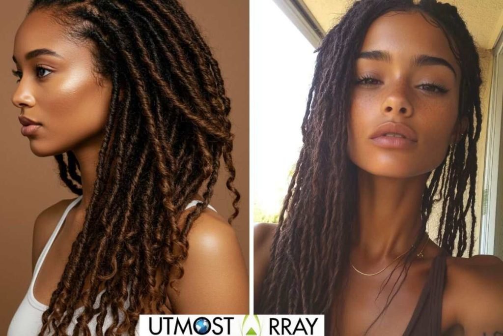 Black Woman Dreadlocks Styles Explained: Traditional, Faux Locs, and Modern Looks Two Black women with faux locs and freeform dreadlocks styles