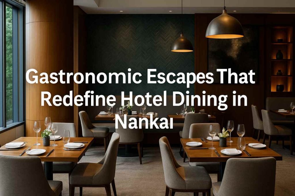 Gastronomic Escapes That Redefine Hotel Dining in Nankai Upscale hotel restaurant in Nankai with modern decor and set dining tables.