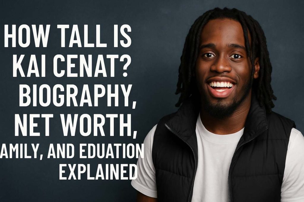 How Tall Is Kai Cenat? Biography, Net Worth, Family, and Education Explained Kai Cenat smiling in front of article title text.