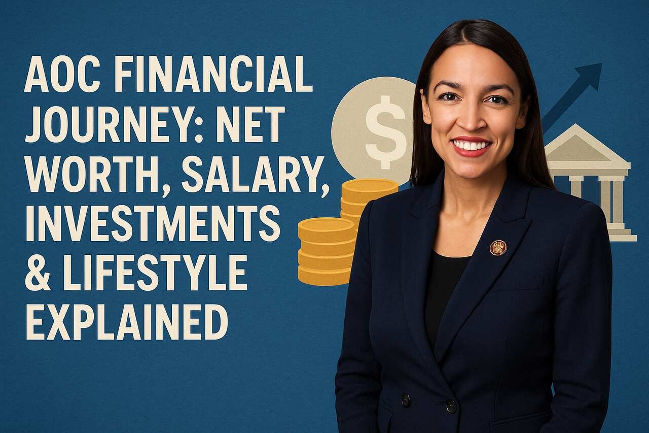 Alexandria Ocasio-Cortez smiling in a navy blazer