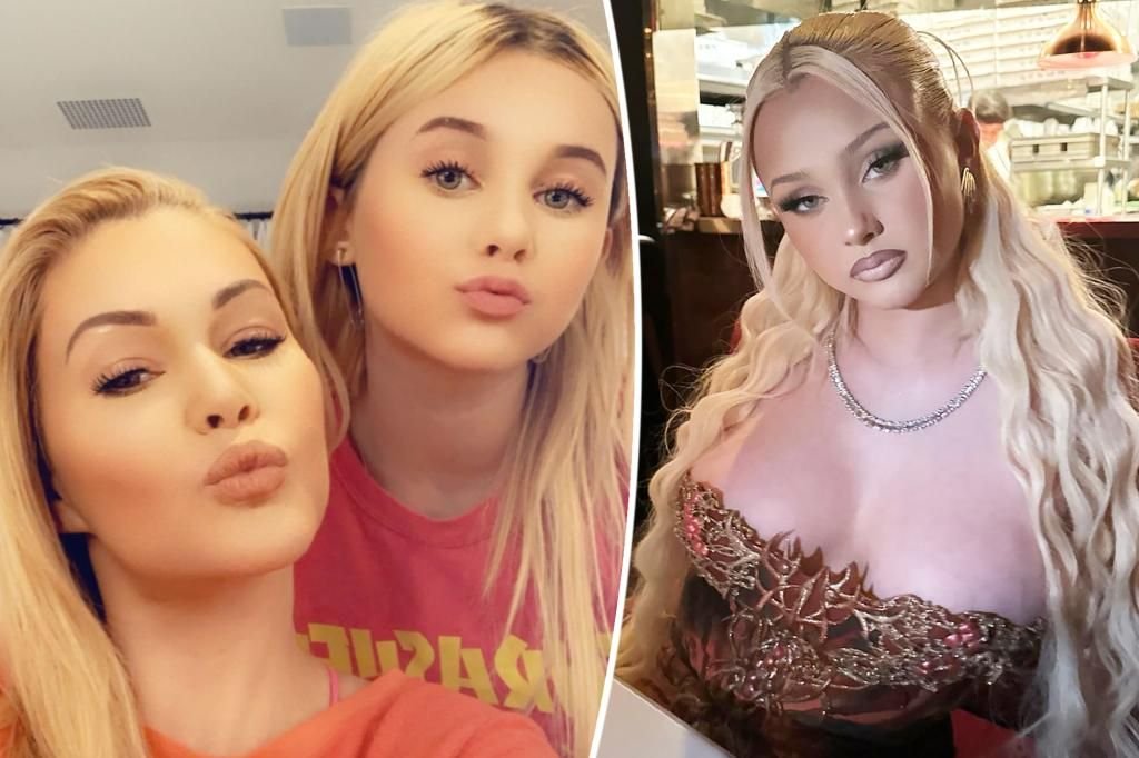 Shanna Moakler and Alabama Barker posing in a selfie and at a glamorous event.