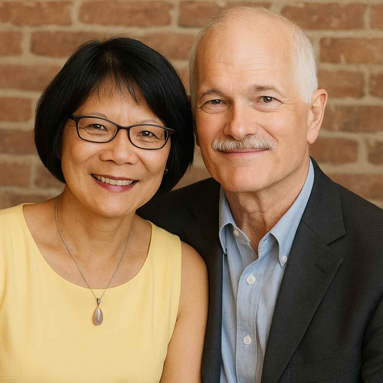 Olivia Chow and Jack Layton smiling together