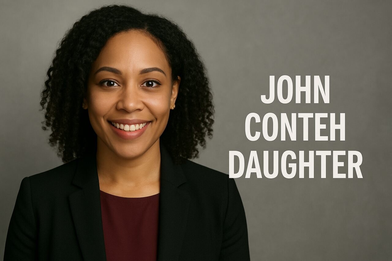 John Conteh’s daughter portrait with text “John Conteh Daughter