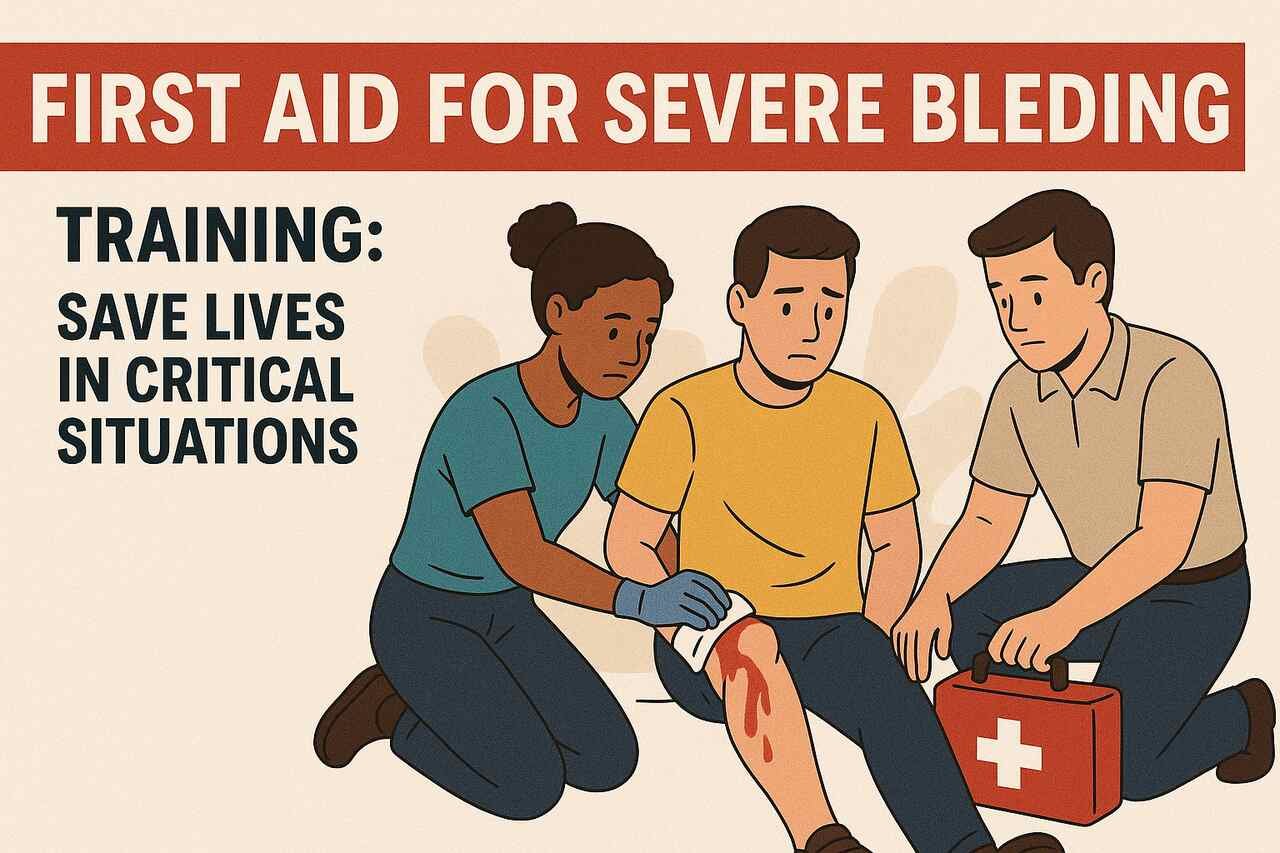 Emergency first aid training for severe bleeding.
