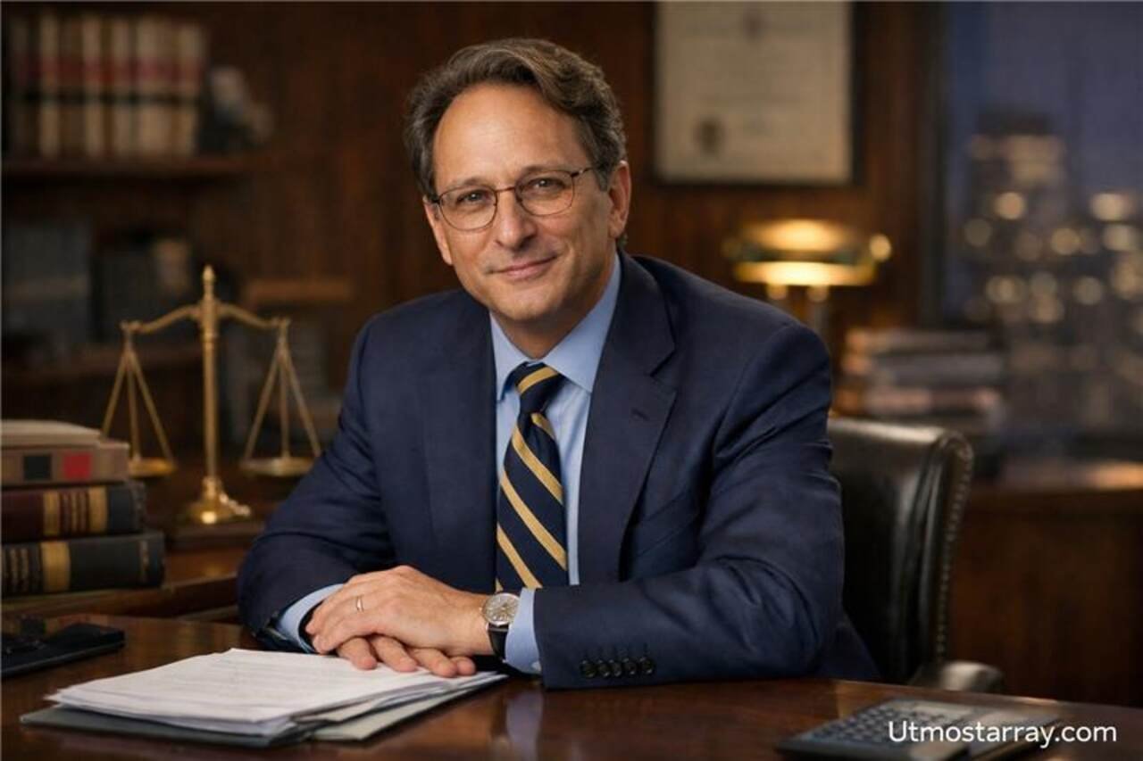 Andrew Weissmann at office desk with legal background