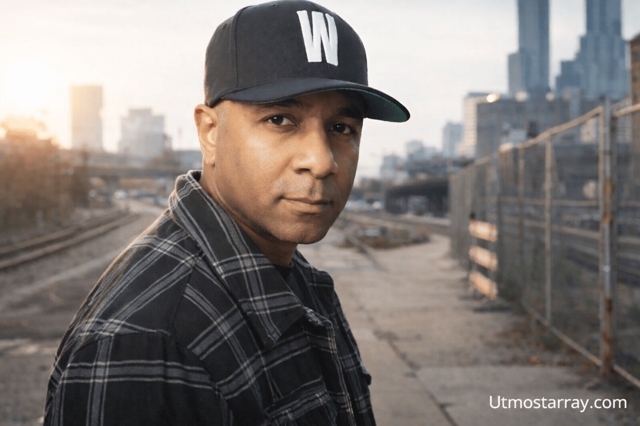 Wallo inspired life transformation portrait near railway tracks