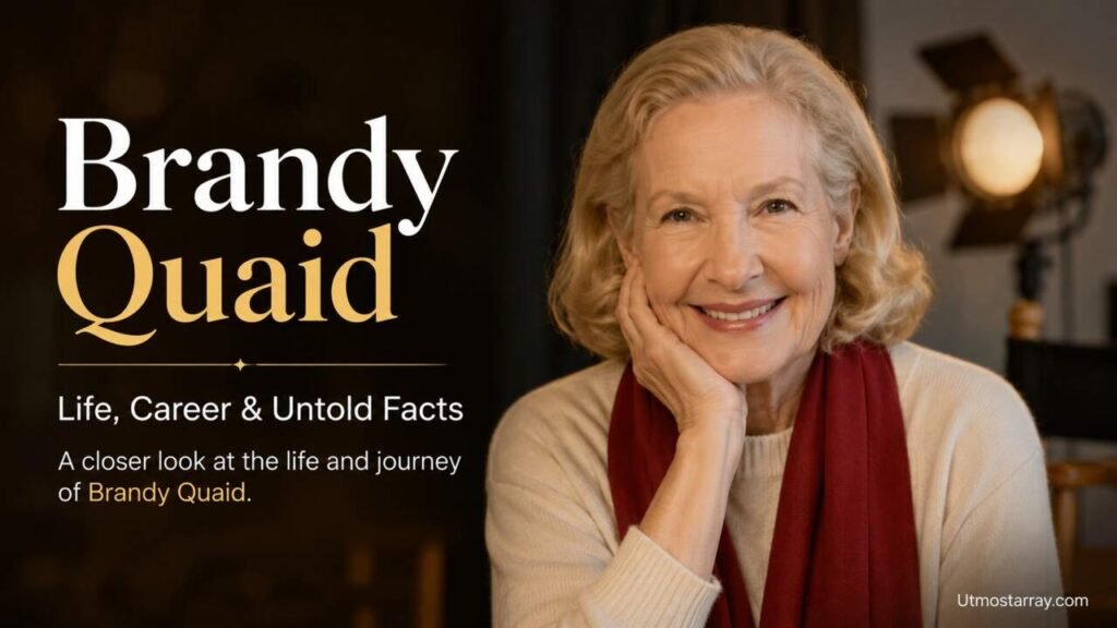 Brandy Quaid smiling portrait with cinematic background