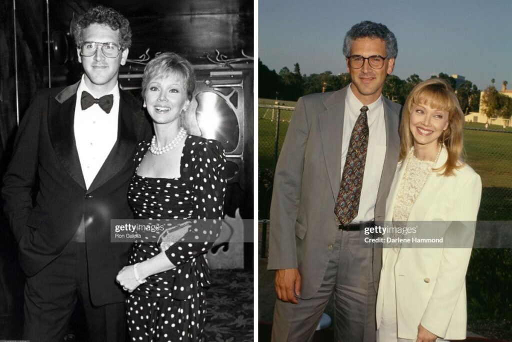 Who Is Bruce Tyson? Exploring His Career, Marriage, and Personal Life Vintage side-by-side photos of Bruce Tyson & Shelley Long attending public events, showing them together at different stages of life. The left image is a black-and-white formal portrait, while the right image is a color photograph taken outdoors.