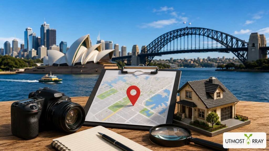 Why Location Details Matter in Sydney Claims Why Location Details Matter in Sydney Claims with Sydney skyline and insurance claim checklist.
