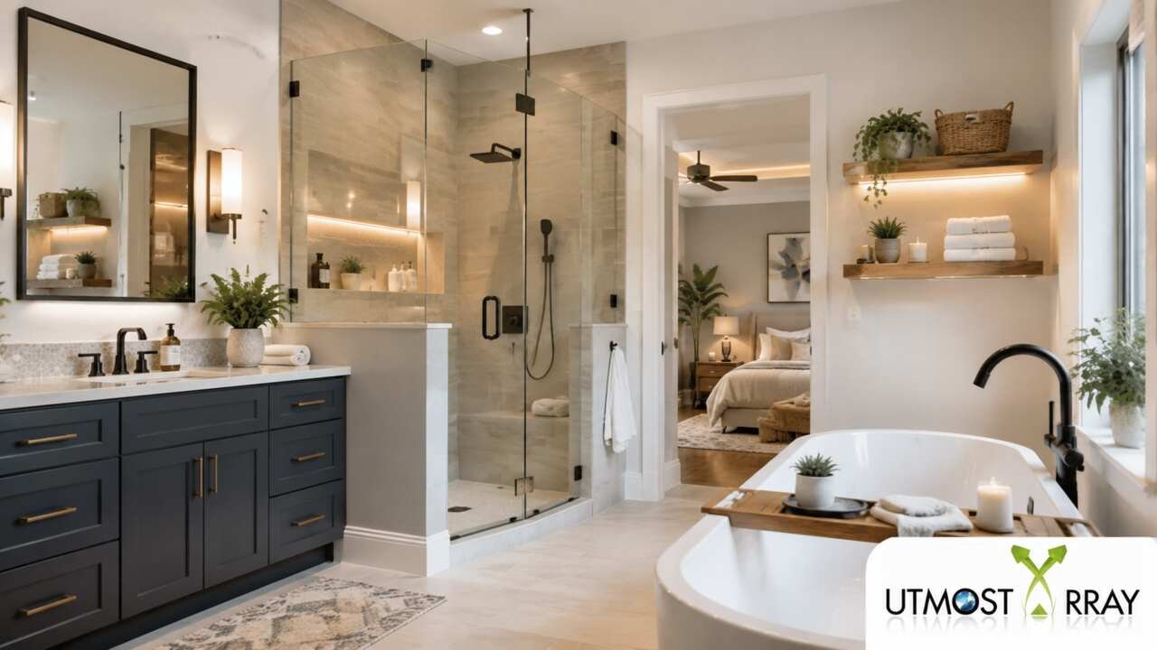 Modern bathroom remodeling design with luxury fixtures and spa-style upgrades